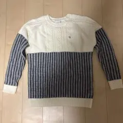 Arnold Palmer ニットセーター サイズ4 アイボリー/グレー