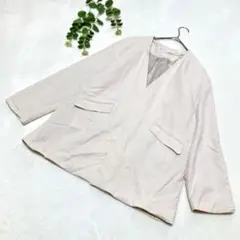 PAGE BOY ノーカラージャケット　薄ピンク系　春用　Ｆ　オーバーサイズのサムネイル