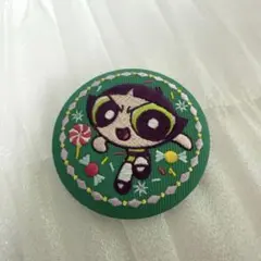 《即日発送》パワーパフガールズ バターカップ刺繍缶バッジ