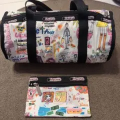 【希少柄】LeSportsac ボストンバッグとポーチセット