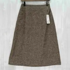 UNIQLO ユニクロ　ウールブレンドナローミディスカート【未使用】　茶　M