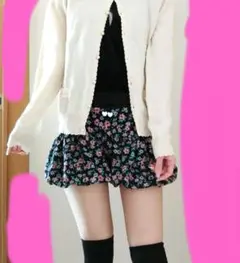 森ガール　フェアリーグランジ　キュロット　スカート　花柄