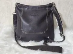 LONGCHAMP ロンシャン レザー ショルダーバッグ ブラウン　ユニセックスのサムネイル