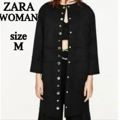 ZARA WOMAN ザラウーマン ロングコート ノーカラーコート ジャケット