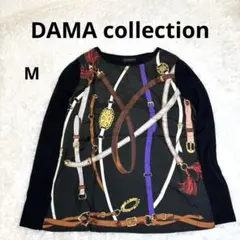 【美品】DAMA collection シルク100%ベルト柄プリント 長袖のサムネイル