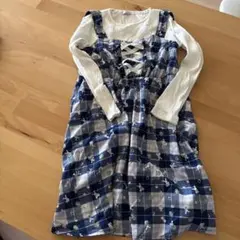 axes femme kids ワンピース ネイビー