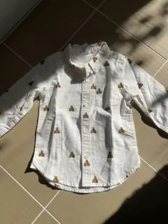 クマ柄　コットン長袖シャツ　新品タグ付　100cm BABYGAP