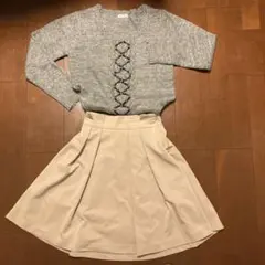アクシーズファム　薄手ニット　ケーブル編み