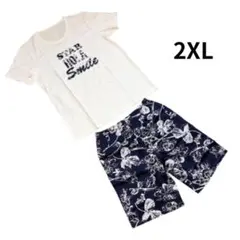 ✨大きいサイズ✨ ルームウェア 2XL 上下セット 花柄 レディース