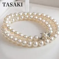 【最高峰】タサキ　アコヤ　パール　本真珠　大珠　7.5-8ミリ　ネックレス
