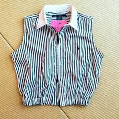 y2k 平成ギャル　ポロ　ラルフローレン　ノースリーブ　ポロシャツ　ピチT　短丈