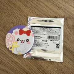 はなまるおばけ まるん 刺繍缶バッジ バースデー