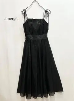 amerge. アメルジュ grossy キャミロングワンピース ブラック M