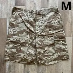 military ミリタリー タイガーカモ 柄 ハーフカーゴパンツ Mのサムネイル