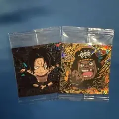 ワンピース　ウエハース　シール　黒ひげ　エース