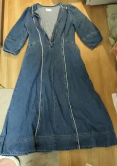 SHIPS any デニム ロングワンピース