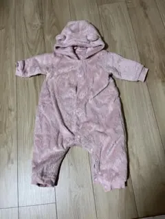 フリースロンパース ピンク 80cm