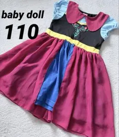ディズニー　アナ　プリンセス　アナ雪　Baby Doll ドレス　110cm