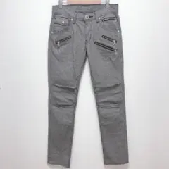 リー|フェイクジップ ナローストレートパンツ【30】千鳥チェック柄 ロゴパッチのサムネイル