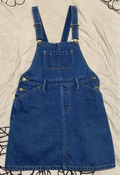 オーバーオール　スカート　デニム