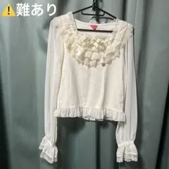 Angelic Pretty ボレロ　カーディガン　レース　リボン　ホワイト Angelic Pretty ボレロ カーディガン レース リボン ホワイト - メルカリ