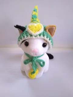 ハート柄ぱっくんこいのぼり風ねこちゃん用帽子　かぶりもの