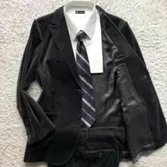 ★ベルベット★ LANVIN セットアップ タキシード ピークドラペル L 灰色