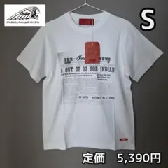 新品未使用 メンズ 半袖Tシャツ インディアンモトサイクル ニュースペーパー 黒
