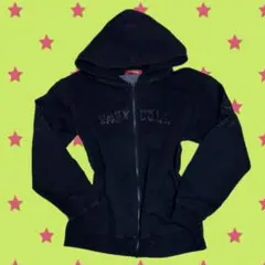 BABYDOLL パーカー ジップパーカー Y2K グランジ ダメージ加工 黒
