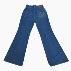 Chico デニム レディース 0 フレア ワイド バックポケット刺繍 S XS