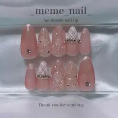 【サイズ変更可♡】ネイルチップ キルティング お花 マグネット 韓国 ワンホン