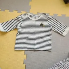 familiar ファミリア 長袖Tシャツ 70 ボーダー りんご - メルカリ