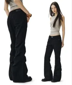 DECET WOMEN Flared Shirring Pants