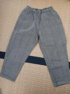 GU チェック柄シェフパンツ 120cm