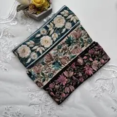 在庫限り超お買得セットインド刺繍リボン各1メートルずつ合計3メートル