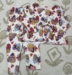 ディズニー　プリンセス　ハート　長袖　パジャマ　110