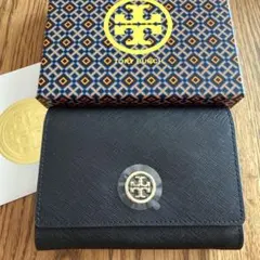 新品✨ Tory Burch トリーバーチ 三つ折り 財布 ブラック 黒