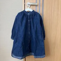 【美品】ユニクロ デニムシャツワンピース 110cm