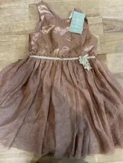 H&M ピンクゴールド シフォン ドレス 120 結婚式　発表会