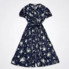 【美品・希少】Lewis carroll コットンピコフリルフラワー柄ワンピース