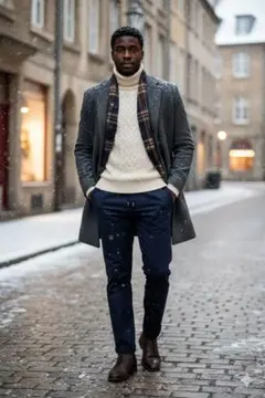 ZARA メンズ M 黒に近いネイビー テーパードパンツ 美シルエット