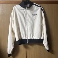 【新品・未使用】トラックジャケット ジャージ ショート丈 レディース 白