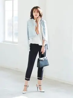 美品》2023年 パラスパレス コットンリネン テーパードパンツ