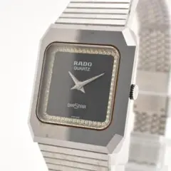 稼働品 RADO ラドー レディース腕時計 ダイヤスター ブラック シルバー