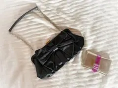 パーティーバッグ サテン ハンドバッグ がま口バッグ　結婚式　披露宴用