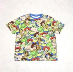 【極美品】LLサイズ　ディズニーランド　トイストーリー　総柄　プリント　Tシャツ