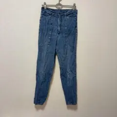ヴィンテージ L.A. Bluesハイウエストテーパードデニムセンター ステッチ