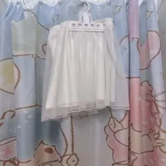 ホワイト シフォン フレアスカート