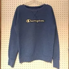 Champion ロゴスウェット ブルー　Mサイズ