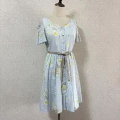 WILLSELECTION/花柄 オープンショルダー 半袖 ワンピース リボン付のサムネイル